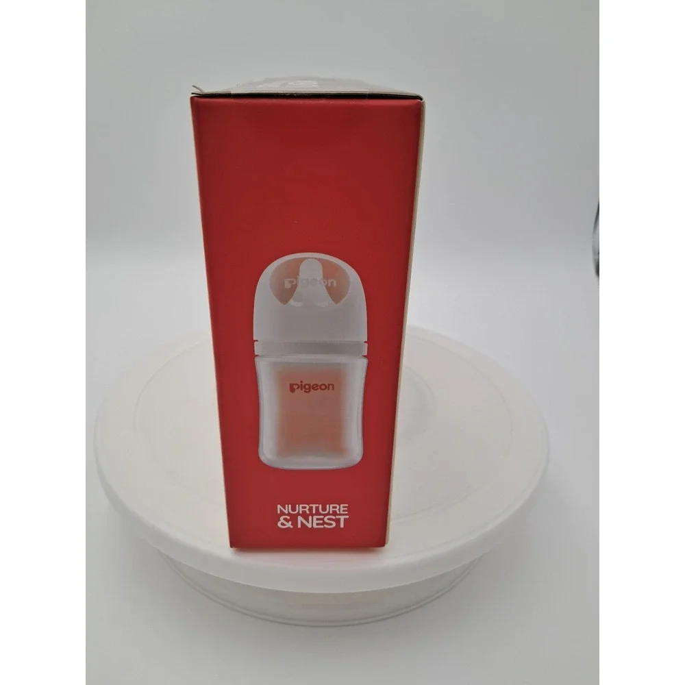 Pigeon Nuture & Nest Newborn Gift Set. 3 Bottles, 3 Nipples, 1 Sponge Bottle...